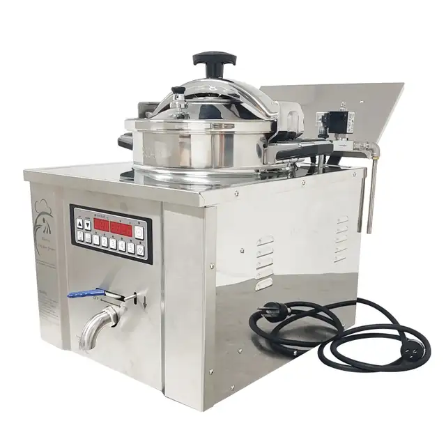 220V Numerical Control Desktop Type 304SS Pressure Fryer 022859 - Photo 4