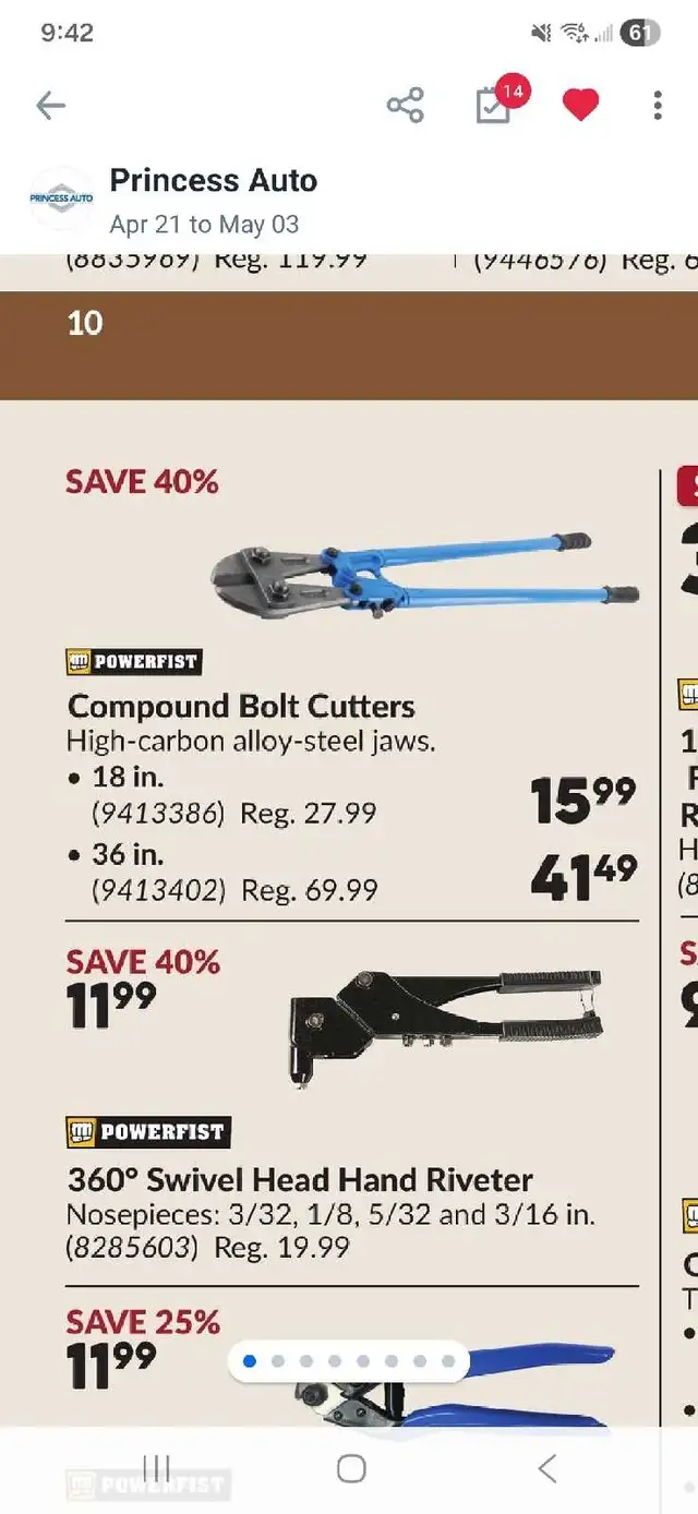 heavy duty bolt cutters 36' long - Photo 2