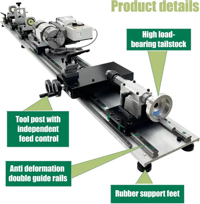 2-Head 2-Track Billiard Cue Repair Lathe Machine028366 - Photo 6