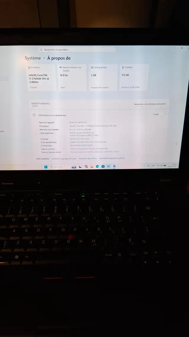 Portable  Lenovo ThinkPad W520