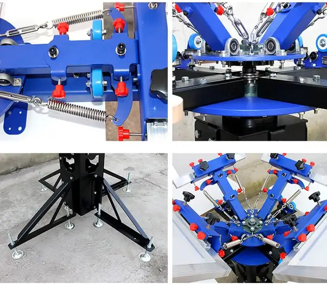4 Color 4 Station Screen Press Printer with Shirt Pallet 006526 - Photo 6