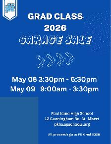 A BIG HUGE GODZILLA PKHS Grad Garage Sale & E-Waste Event 2026