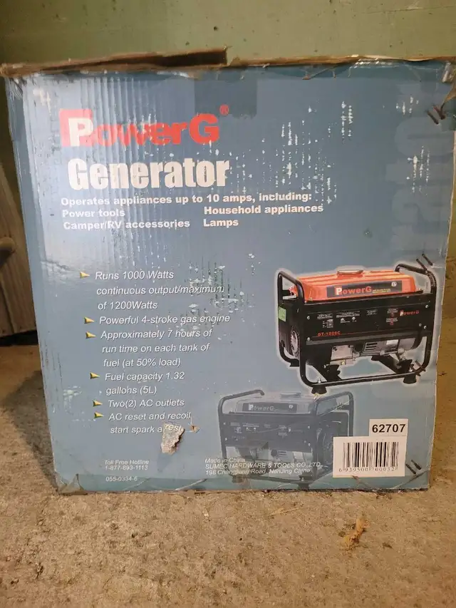 1200w Compact Gas Generator - like new - Photo 2