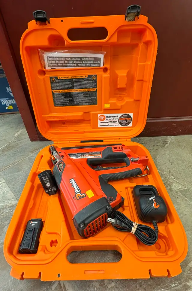 Paslode Gas Framing Nailer Set with Batteries, Charger, & Case