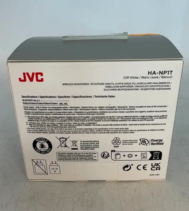NEW JVC Nearphone Bluetooth Headphones (Model: HA-NP1T ) - Photo 2