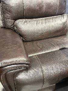 Brown leather 6 piece power sectional - Photo 3