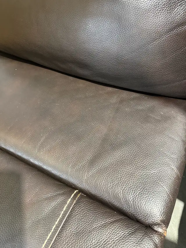 Brown leather 6 piece power sectional - Photo 4