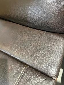 Brown leather 6 piece power sectional - Photo 4