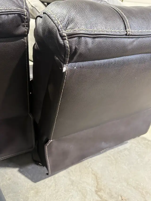 Brown leather 6 piece power sectional - Photo 5
