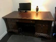 Antique Solid Wood Desk $190