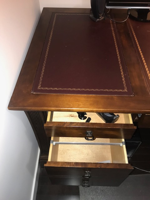 Antique Solid Wood Desk $190 - Photo 2