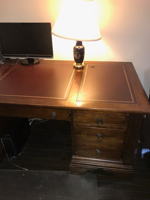 Antique Solid Wood Desk $190 - Photo 3