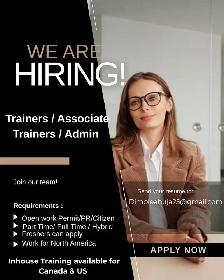 Hiring Trainer, Associate Trainer & Admin
