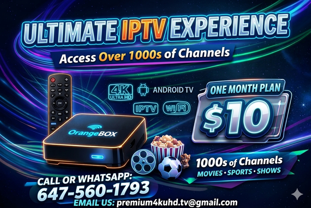 high quality 4K - UHD  i.p/t.v services available us