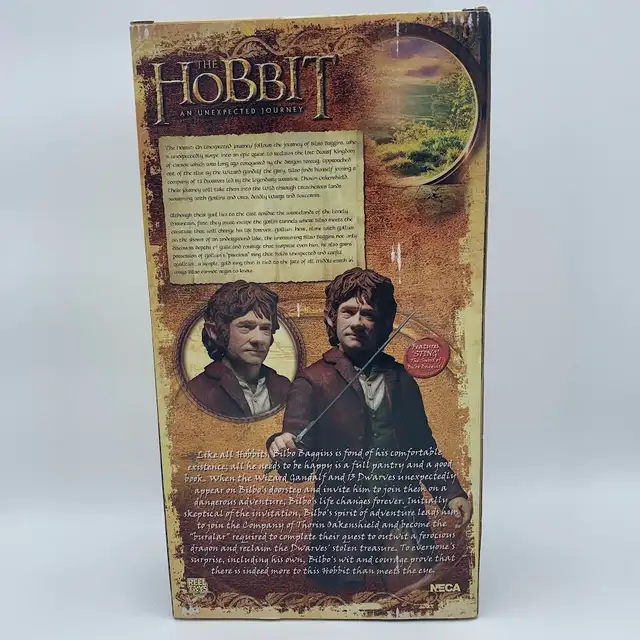 NECA The Hobbit Bilbo Baggins 1/4 Scale Action Figure SEALED - Photo 2