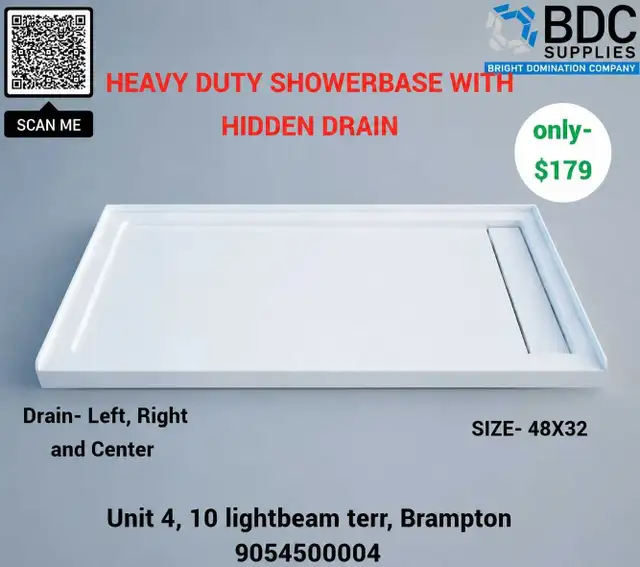 DURABLE SHOWER BASE SALE!!!