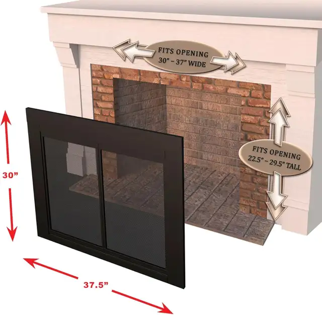 Brand New Clairmont Small Fireplace Glass Door For Sale - Photo 3