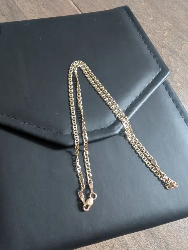 Brand New 10K Yellow Gold 16" Necklace For Sale - Photo 5
