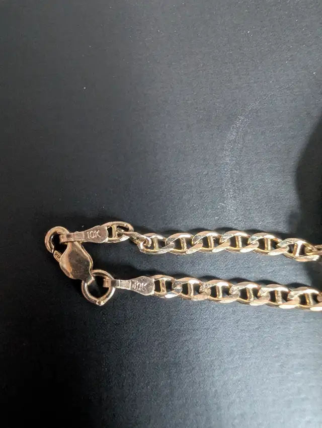 Brand New 10K Yellow Gold 16" Necklace For Sale - Photo 6
