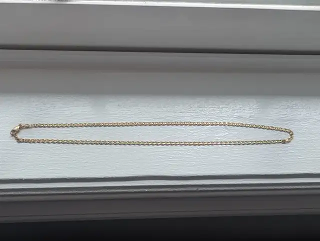 Brand New 10K Yellow Gold 16" Necklace For Sale - Photo 7
