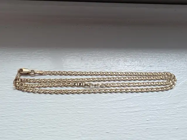 Brand New 10K Yellow Gold 16" Necklace For Sale - Photo 8