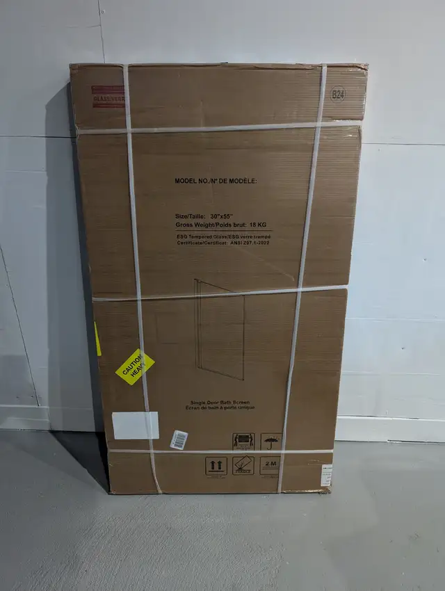 Brand New, Sealed Shower Glass Door For Sale - Photo 2