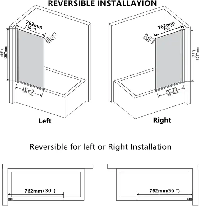 Brand New, Sealed Shower Glass Door For Sale - Photo 6