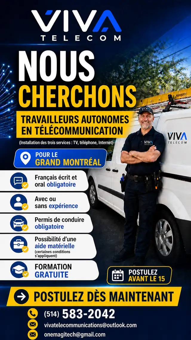 Offre emplois Technicien télécommunication