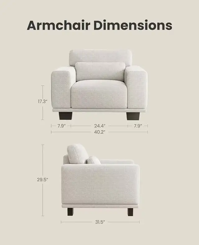 Brand New 40' Oversized Accent Chair/ Single Sofa $99 - Photo 5