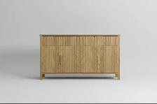 Brand New 55" Oak Chest of Drawers with 4 doors Sideboard $199 - Photo 4