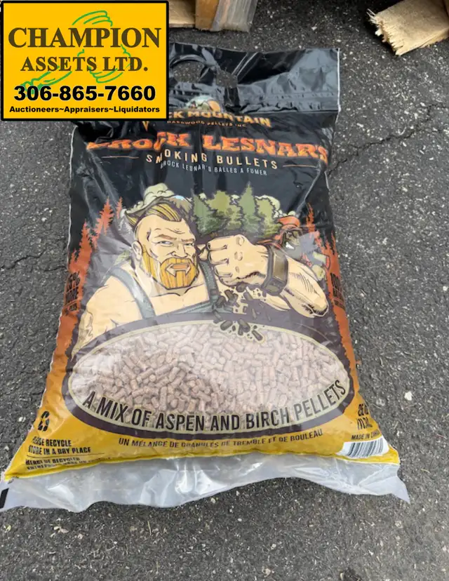 98 Bags of Brock Lesnar Smoker Pellets - Aspen/Birch Blend
