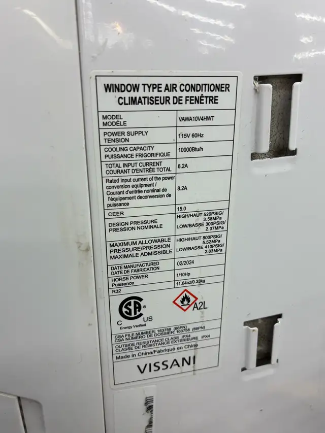 Vissani 10000BTU Window AC Unit - Photo 2