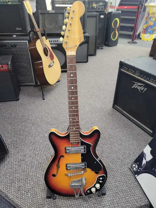 Saturn Hollow Body Sunburst Electric Guitar