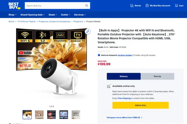 Brand New Smart Wifi 4K Projector For Sale - Photo 9