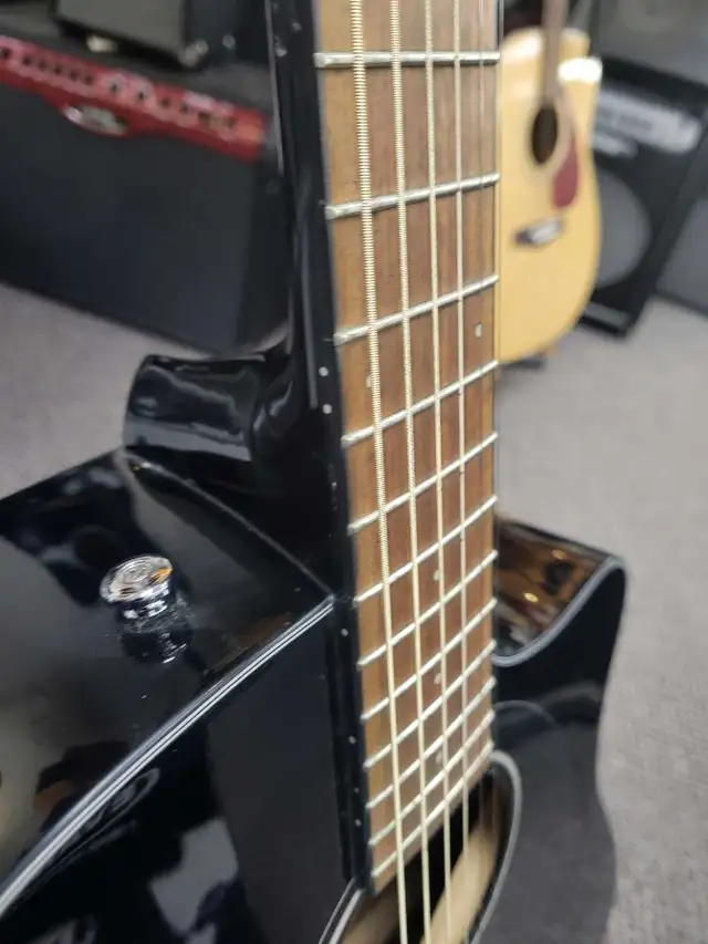 Fender CD-60SCE Acoustic Dreadnaught Guitar - Black - Photo 5