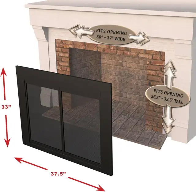Brand New Arrington Medium Fireplace Glass Door For Sale - Photo 5