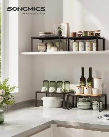 2-Piece Metal Cabinet Organizer Shelf Set - Photo 2