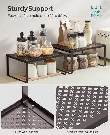 2-Piece Metal Cabinet Organizer Shelf Set - Photo 5