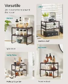 2-Piece Metal Cabinet Organizer Shelf Set - Photo 6