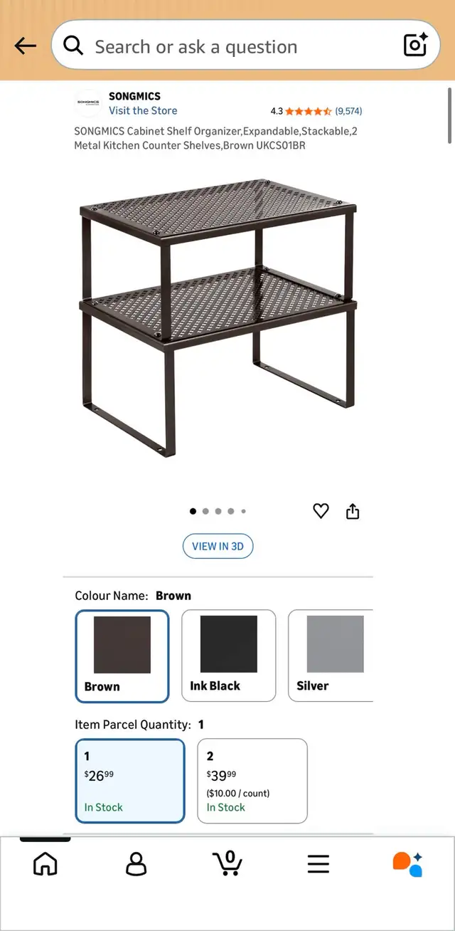 2-Piece Metal Cabinet Organizer Shelf Set - Photo 8