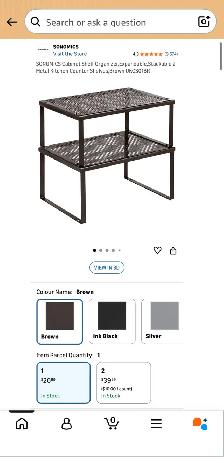 2-Piece Metal Cabinet Organizer Shelf Set - Photo 8