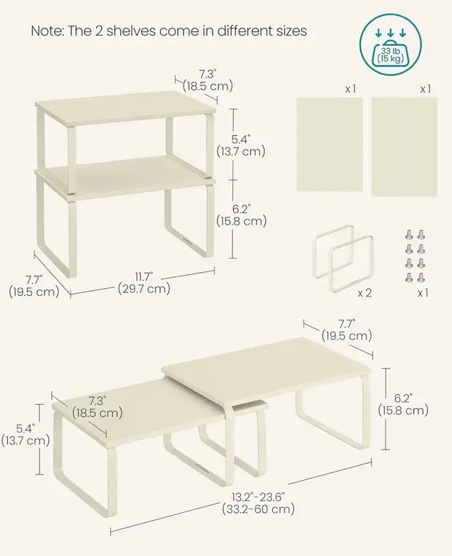Expandable Countertop Shelf Organizer Set - Photo 2