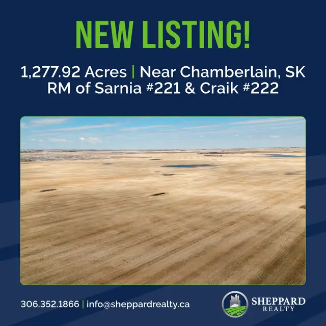 8 Quarters of Grain Land Near Chamberlain, SK
