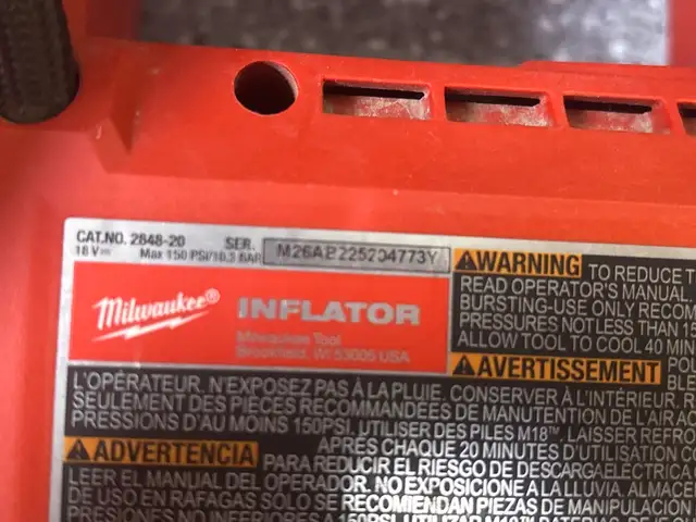 Milwaukee 2848 Tire Inflator Tool Only - Photo 3