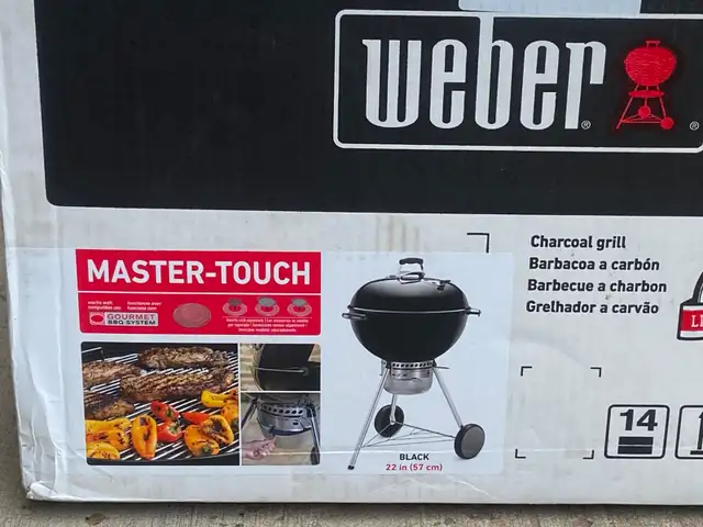 Brand New in Box Weber Master Touch 22" Charcoal Grill. - Photo 2
