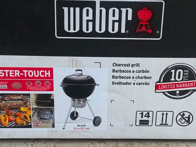 Brand New in Box Weber Master Touch 22" Charcoal Grill. - Photo 3