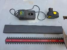 Yardworks 18V Cordless Hedge Trimmer Tool Battery And Charger