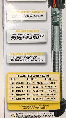 Aquarium Heater Marineland Visi-Therm Submersible 150w 40g - Photo 6
