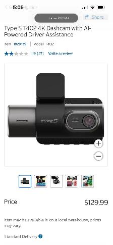 4K dashcam Type S Dual View new in box AI 32 GB