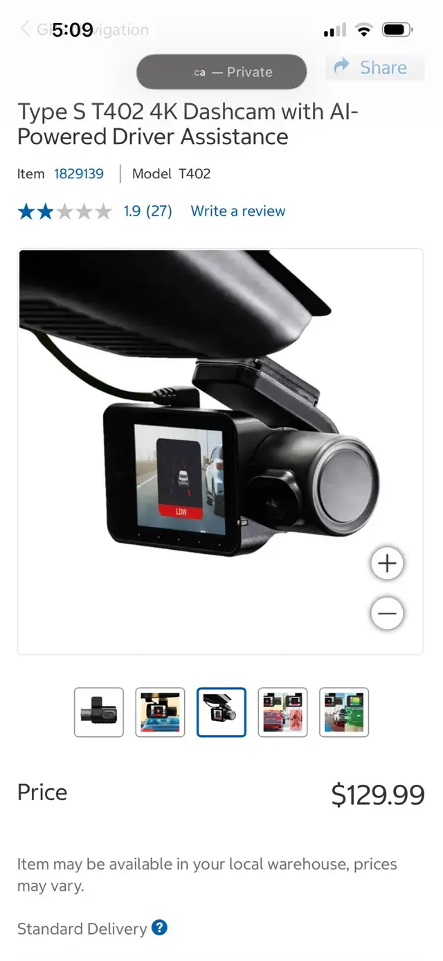 4K dashcam Type S Dual View new in box AI 32 GB - Photo 2